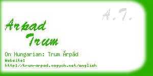 arpad trum business card